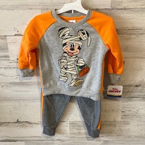 Disney Mickey Mouse Halloween Pullover and Jogger Set Size 18 Months NEW